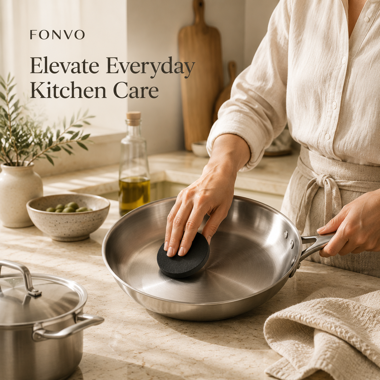 FONVO Sponge | Stainless Steel Cleaner - Image 5