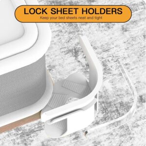 FONVO bed sheet holders set of 4 with heavy-duty adjustable straps, keeps sheets tight and secure on all mattress sizes