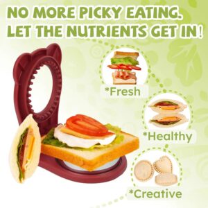 Fonvo crustless sandwich maker that cuts and seals edges for PB&J and school lunches perfect for picky eaters