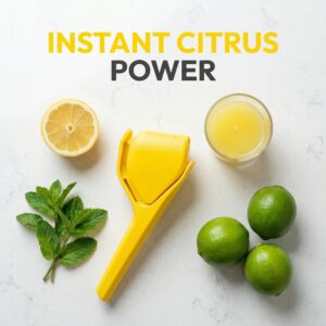 Fonvo manual citrus juicer squeezer for oranges lemons and limes with easy press power handle and fresh juice extractor