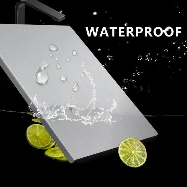 Fonvo stainless steel waterproof chopping board with non-slip surface for kitchen use